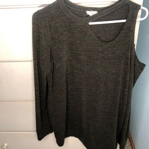 Dark Olive Cutout Sweatet